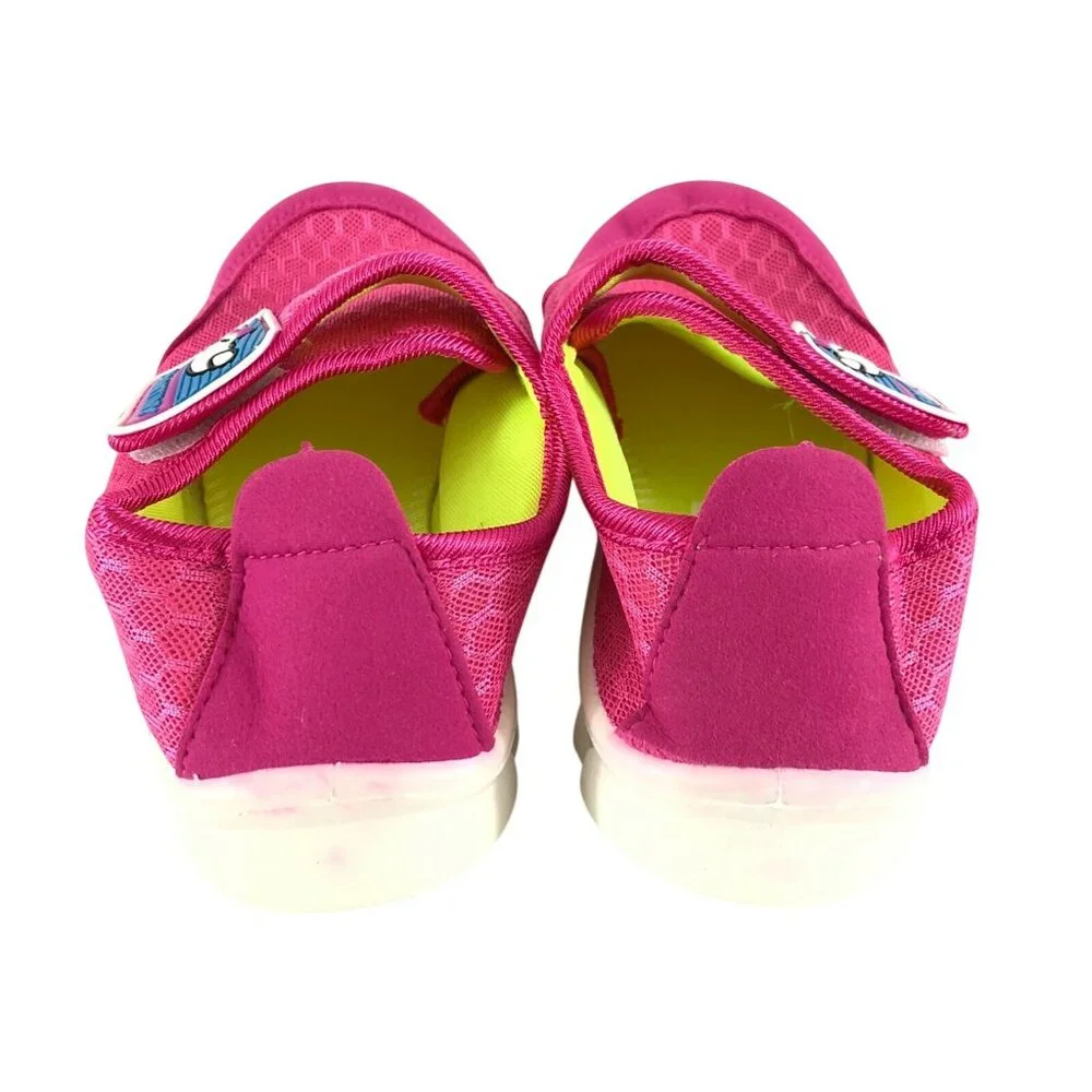 Fantiny Girls Water Shoes Slip On Hook & Loop Fabric Mesh Pink Size 32 US 1